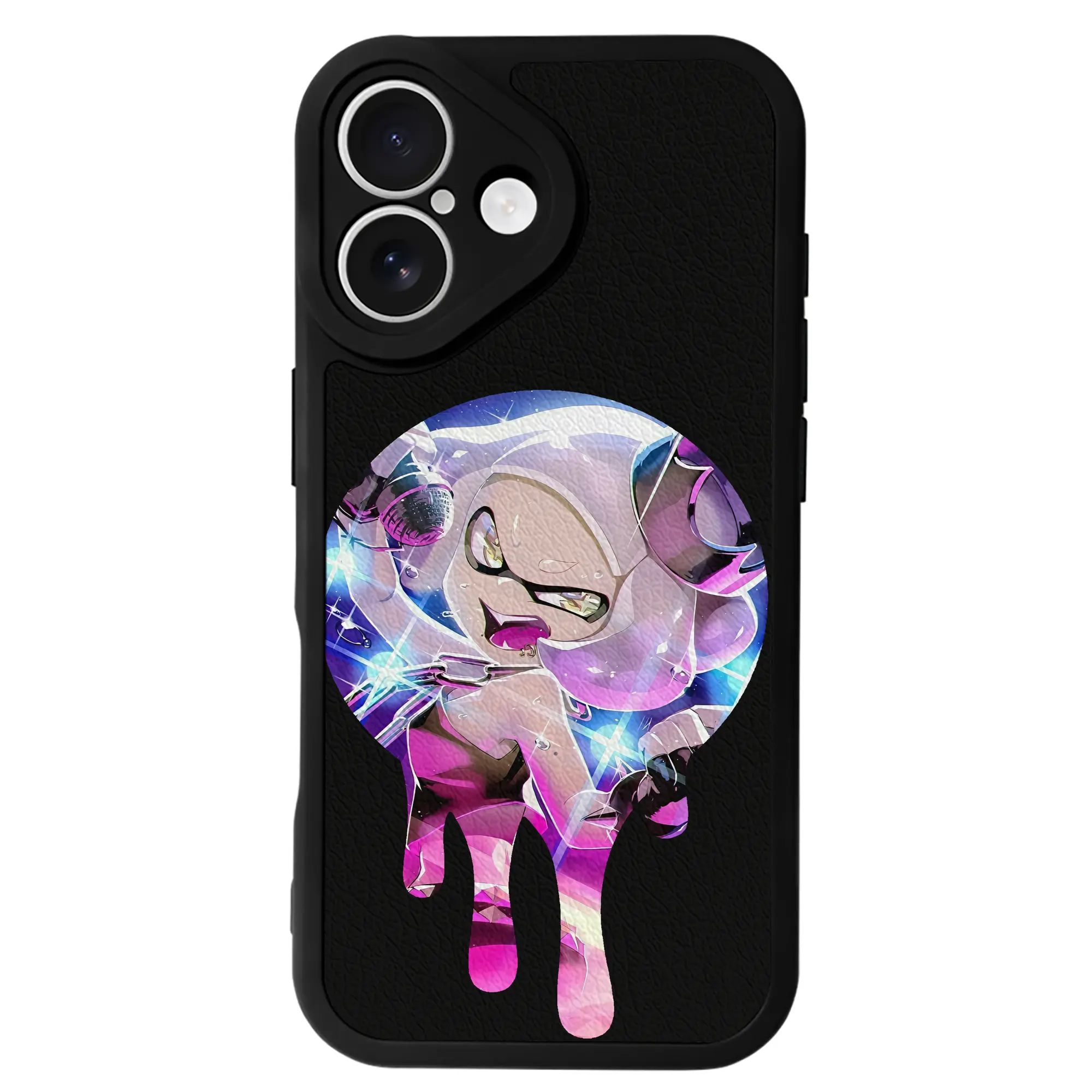 スプラトゥーン グッズ,ヒメ - IPhone 16シリーズ対応 ・ シリコンスマホケース ・ レザー調 ・ 高精度フィット ・ 耐衝撃 ・ ワイヤレス充電対応 ・ 精密カット